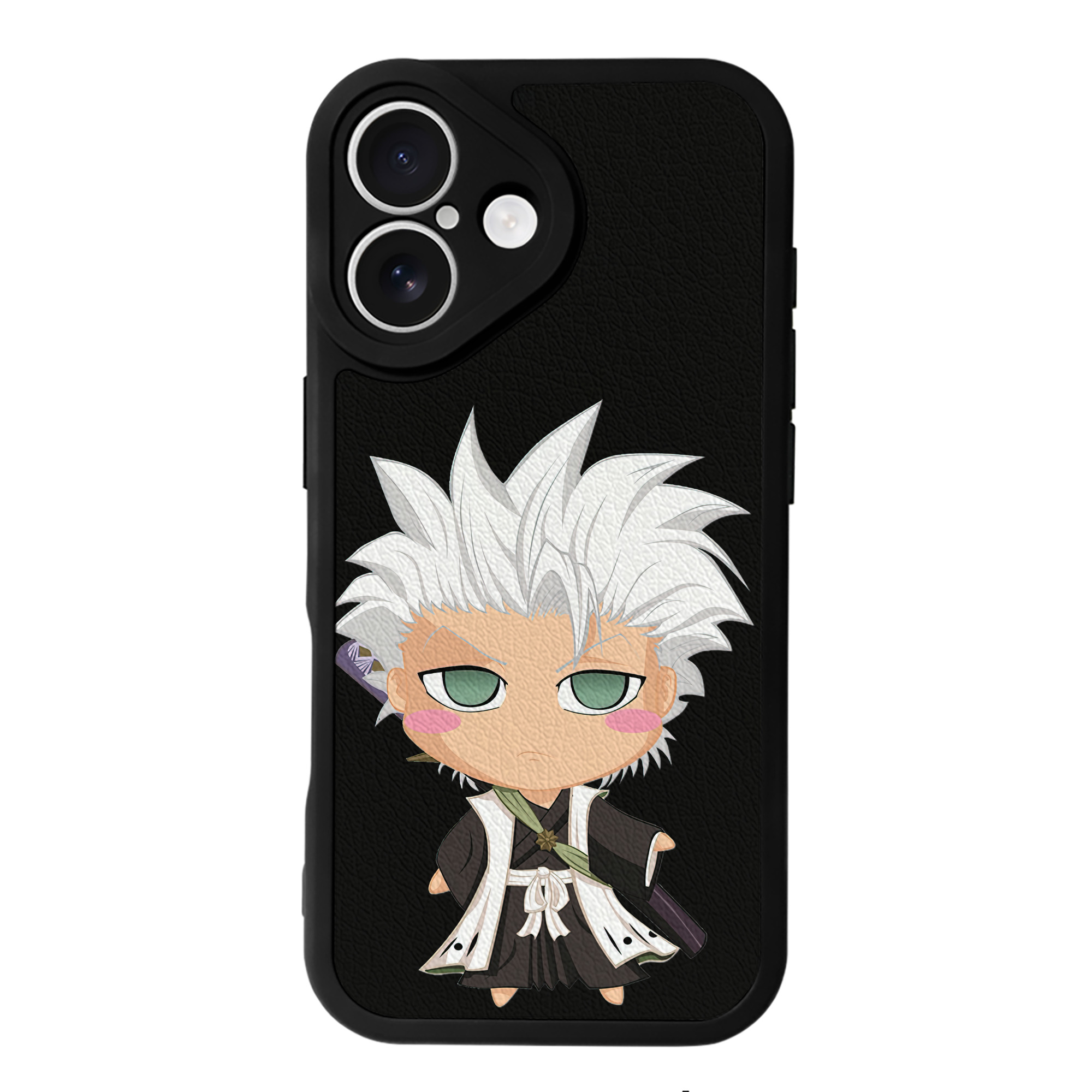 （画像用） ブリーチ 日番谷冬獅郎（ひつがや とうしろう） BLEACH Hitsugaya Toushirou 【iPhone 16シリーズ対応】シリコンスマホケース（レザー調） 材質：シリコン